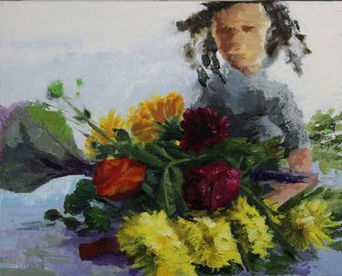 Print of Figurative Floral Paintings by Lynne Fitzpatrick