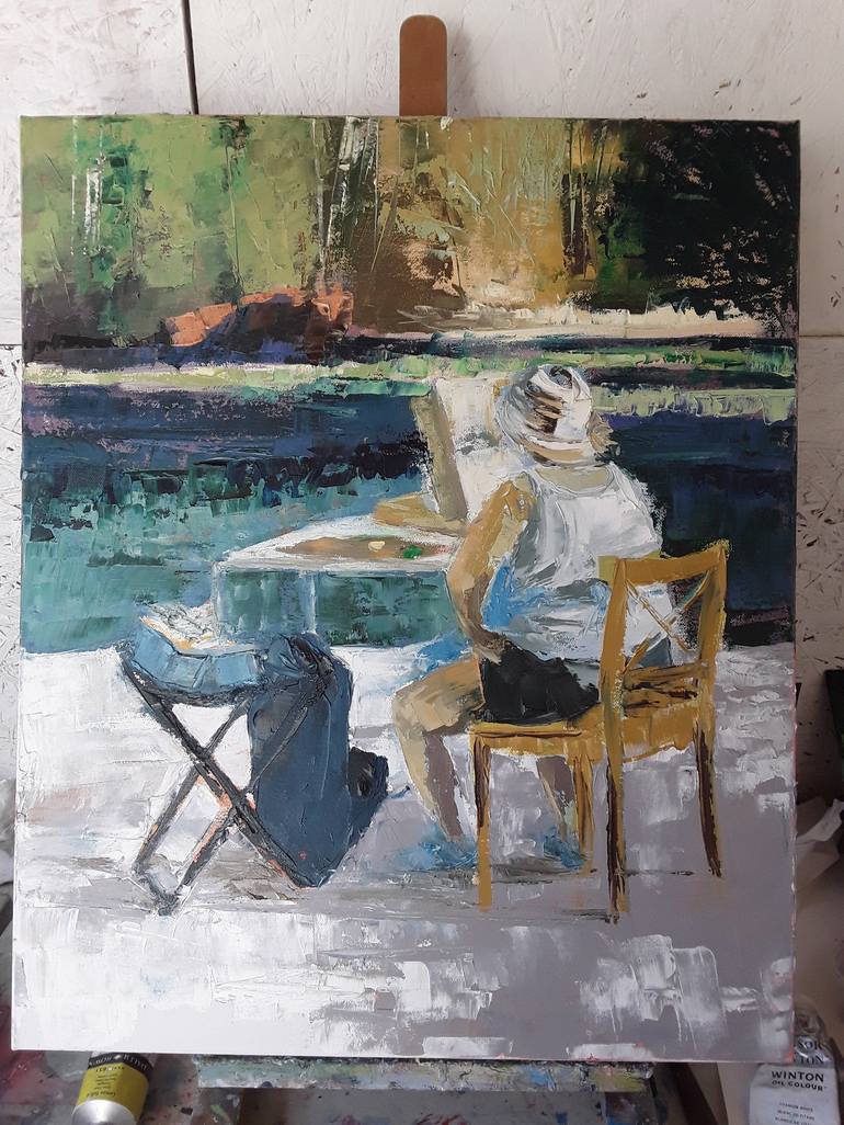 Original Figurative Landscape Painting by Lynne Fitzpatrick