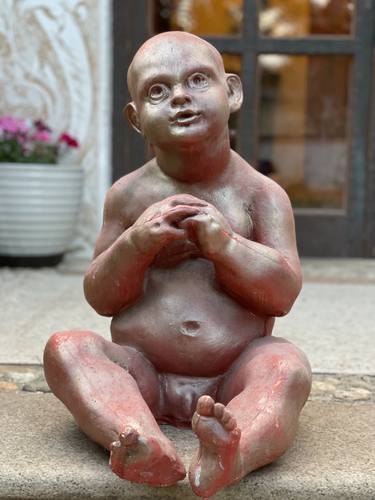 Original Figurative Children Sculpture by Michaela Absolonová