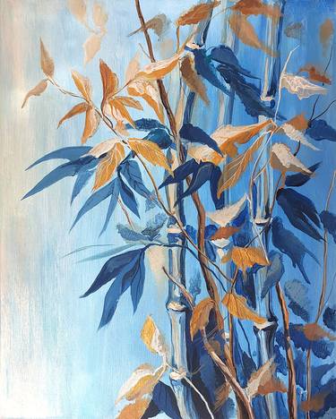 Original Minimalism Botanic Painting by Yelena Rybalkina