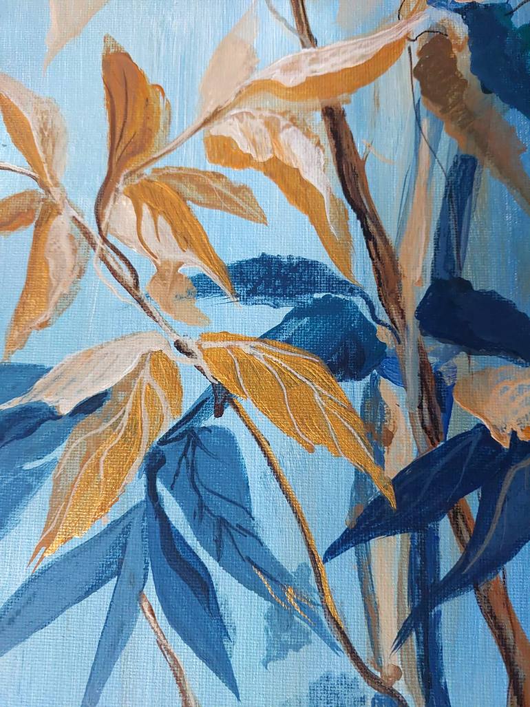 Original Minimalism Botanic Painting by Yelena Rybalkina