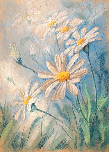 Original Fine Art Floral Drawings by Yelena Rybalkina