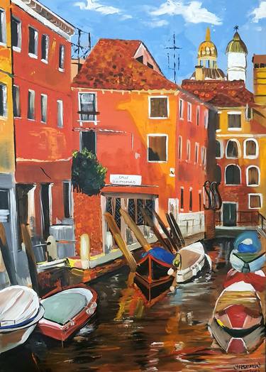 Print of Boat Paintings by yasemin enginel