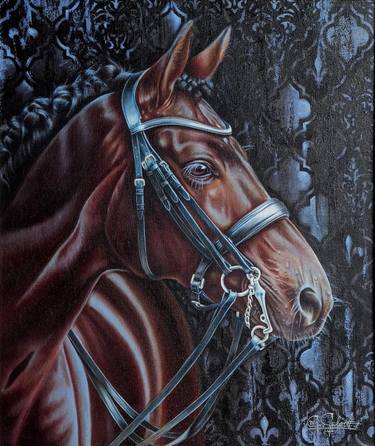 Original Folk Horse Paintings by Flora Romanovskaya