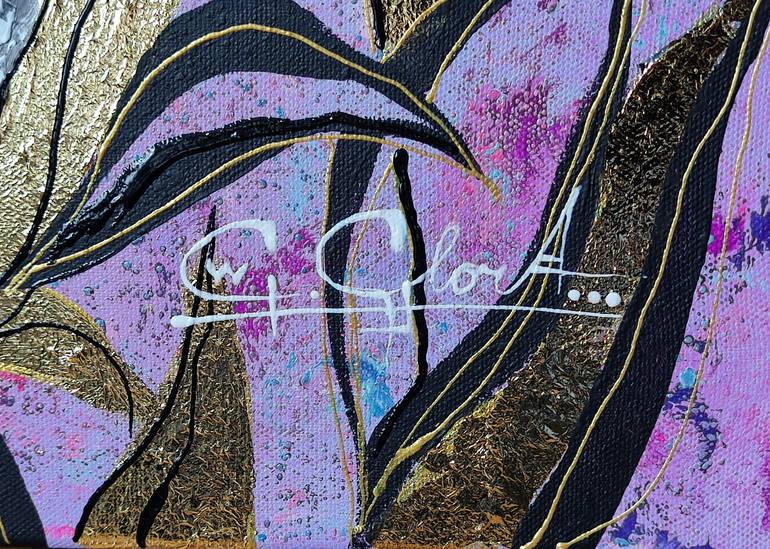 Original Art Deco Nature Painting by Flora Romanovskaya