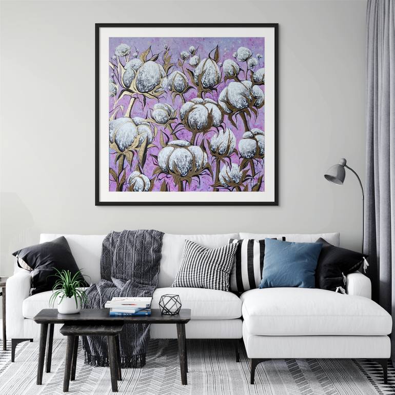 Original Art Deco Nature Painting by Flora Romanovskaya