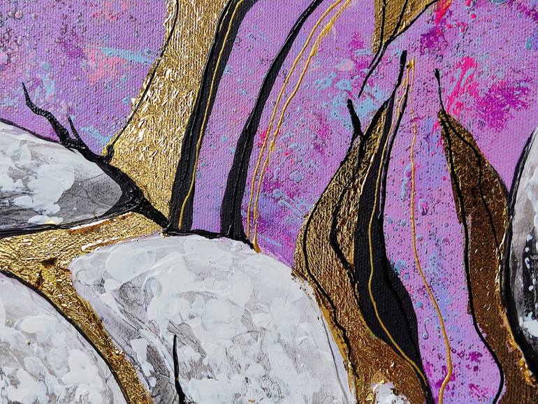 Original Art Deco Nature Painting by Flora Romanovskaya