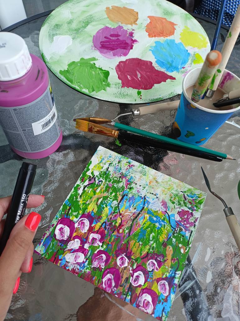 Original Abstract Painting by Julia Kapralova