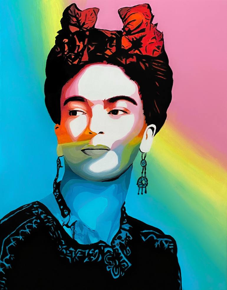 Original Pop CultureCelebrity Painting by Yasmine Deleon  Pop Art Art on Canvas  Frida