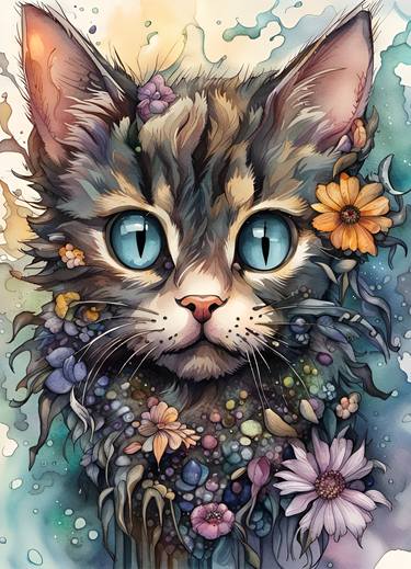 Cute Kitten in Watercolor thumb