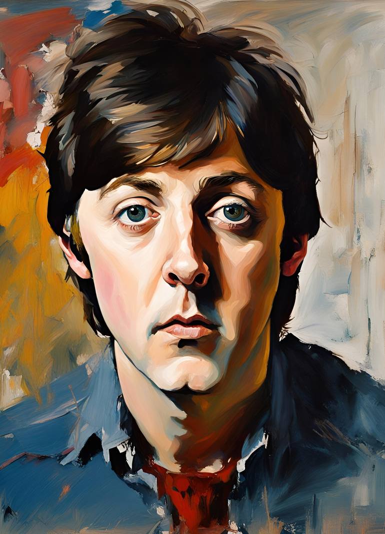 Portrait of Paul McCartney Painting by MankDhani MankDhani | Saatchi Art