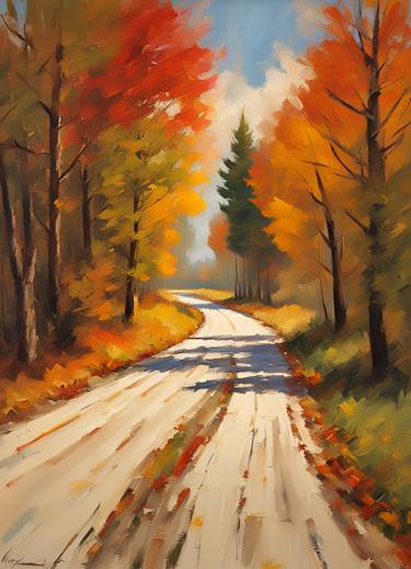Country Road in Autumn thumb