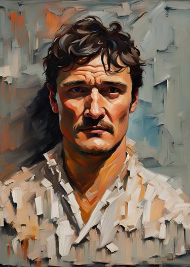 Hollywood Hues: Pedro Pascal's Portrait in Oil thumb