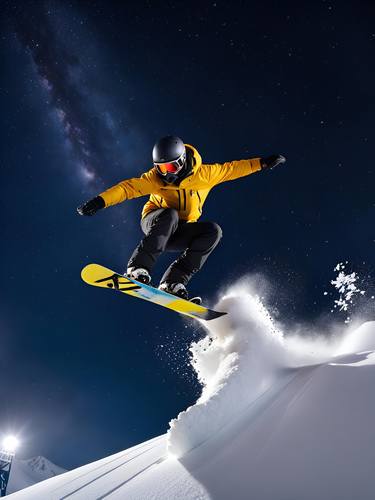 Adrenaline Under the Stars - Extreme Snowboarding Action thumb