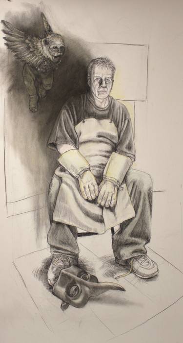 Original Figurative Men Drawings by Donalee Peden Wesley