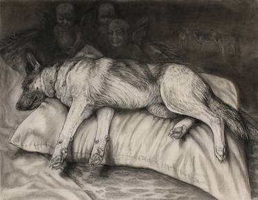 Original Figurative Animal Drawings by Donalee Peden Wesley