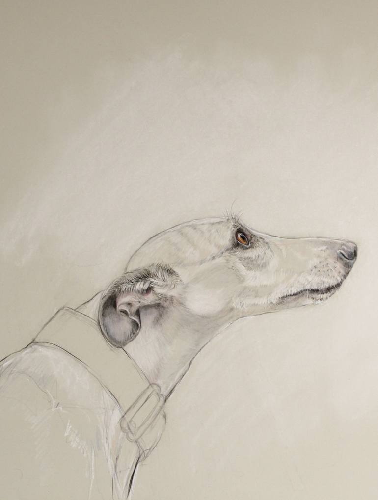 Original Realism Dogs Drawing by Donalee Peden Wesley