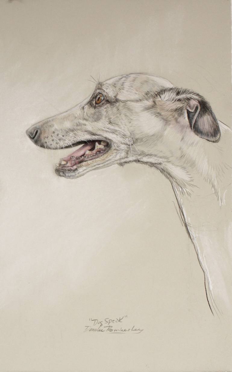 Original Realism Dogs Drawing by Donalee Peden Wesley