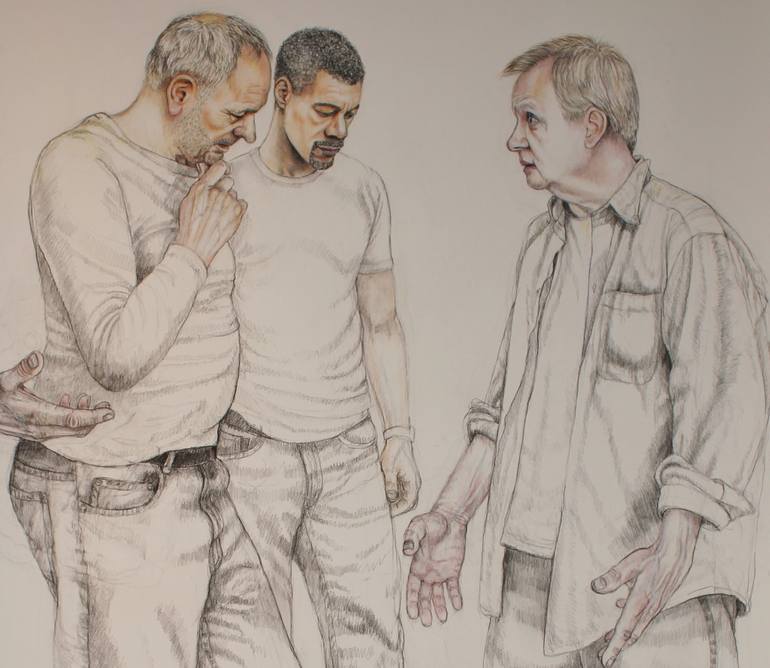 Original Figurative People Drawing by Donalee Peden Wesley