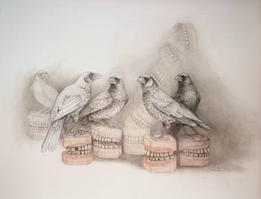 Original Figurative Animal Drawings by Donalee Peden Wesley