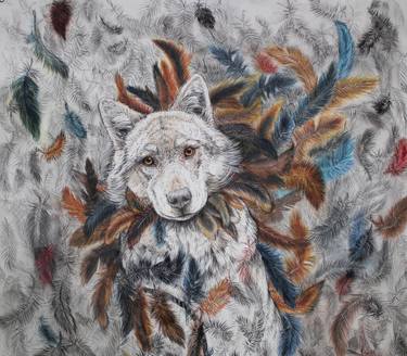 Original Figurative Animal Drawings by Donalee Peden Wesley