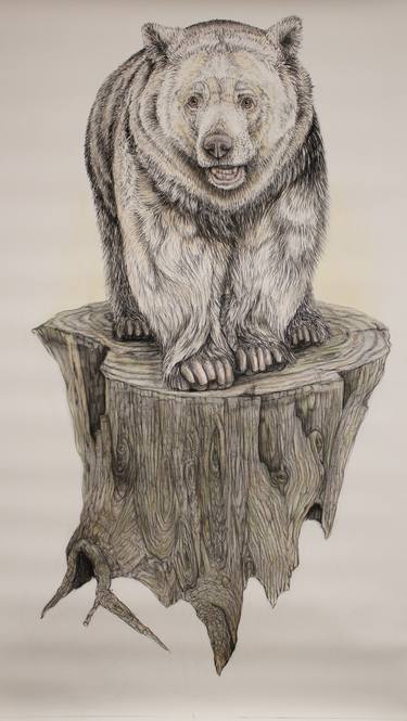 Original Figurative Animal Drawings by Donalee Peden Wesley