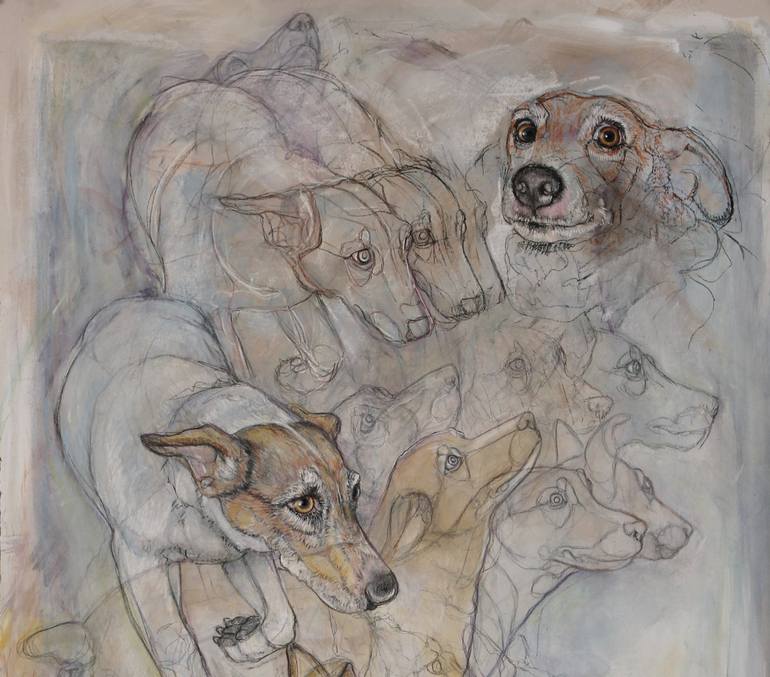 Original Expressionism Animal Drawing by Donalee Peden Wesley