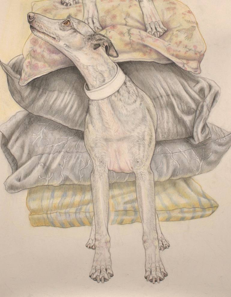 Original Dogs Drawing by Donalee Peden Wesley