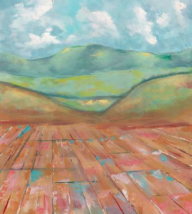 Original Impressionism Landscape Painting by Geanina Cernica