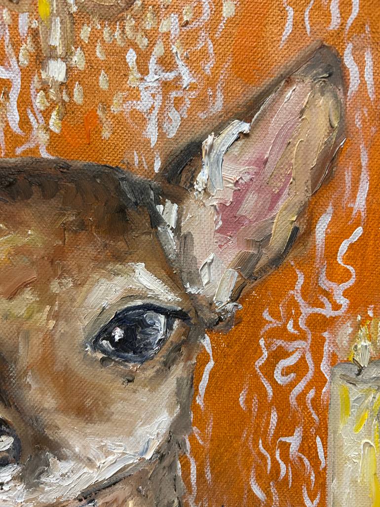 Original Abstract Animal Painting by Geanina Cernica