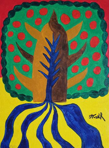 Print of Abstract Tree Paintings by Arina Mari
