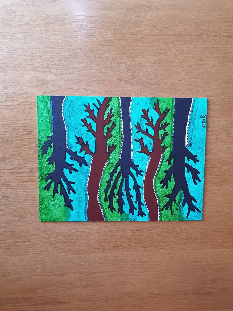 Original Avant-garde Tree Painting by Arina Mari