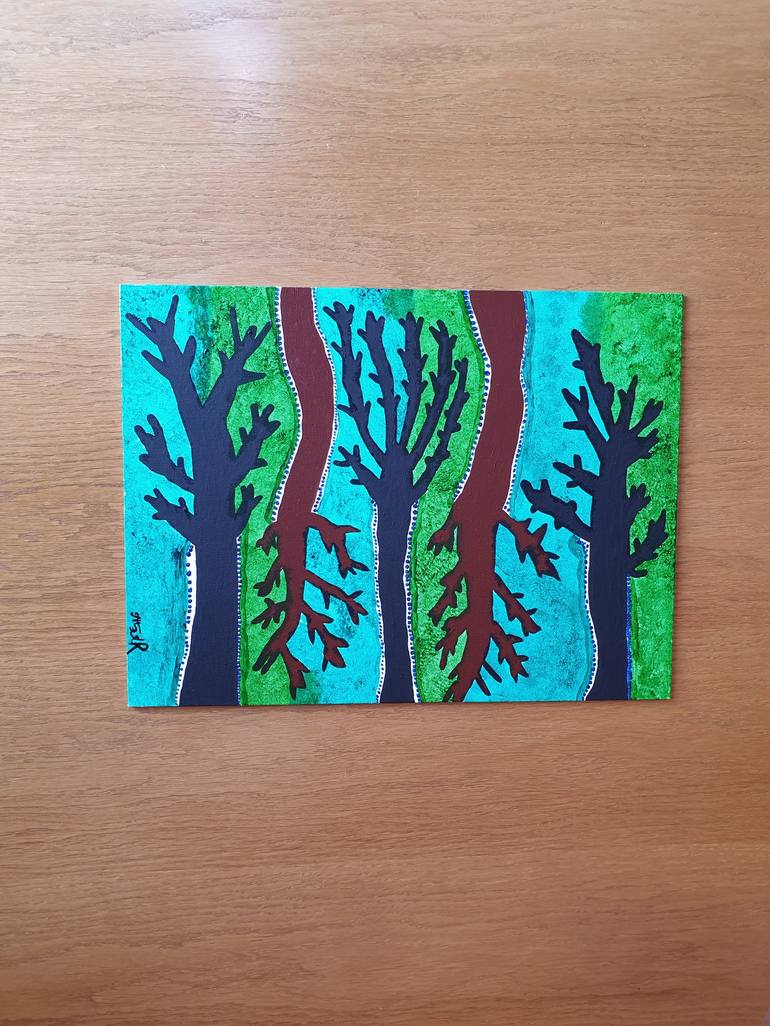 Original Avant-garde Tree Painting by Arina Mari