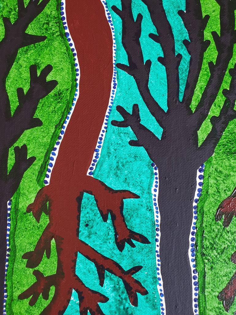 Original Avant-garde Tree Painting by Arina Mari