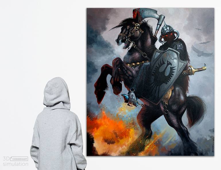 Original Realism Comics Painting by Martin Rodriguez Rio