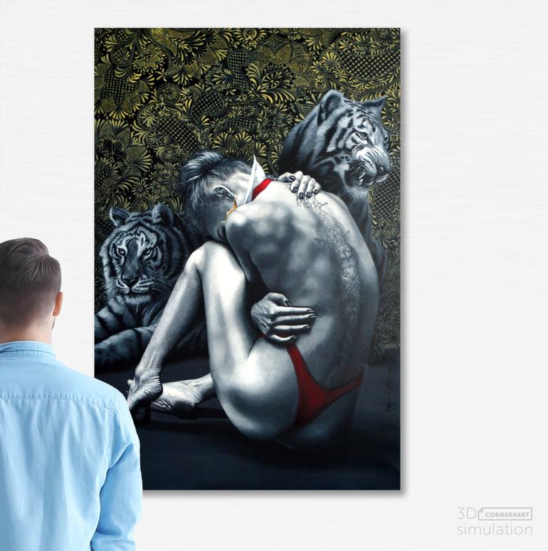Original Figurative Pop Culture/Celebrity Painting by Martin Rodriguez Rio