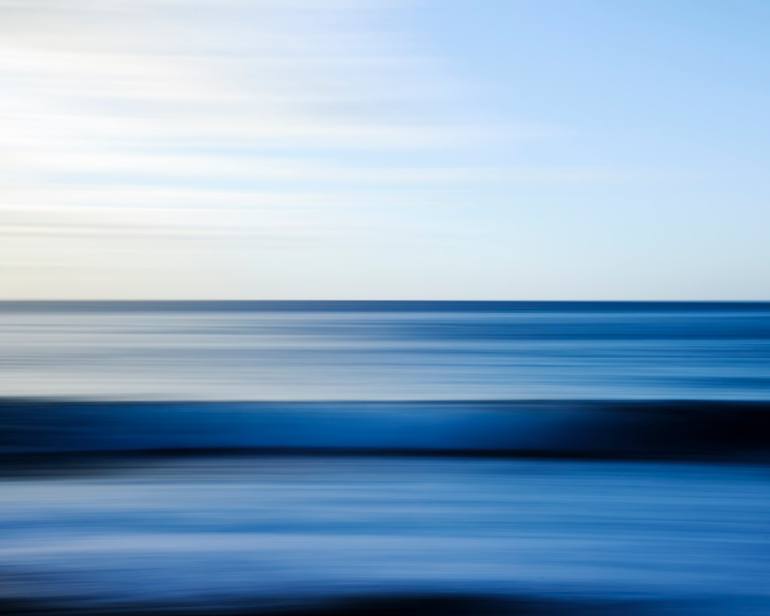 Original Seascape Photography by Nick Wellman | Abstract Art on Paper | A Blue Sky, A Blue Ocean, and A Little Bit of Time