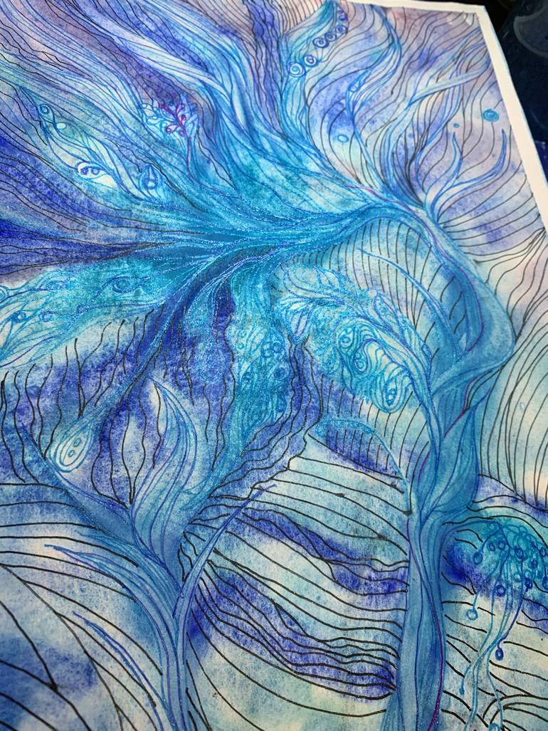 Original Abstract Expressionism Abstract Painting by Daria Kamishanova