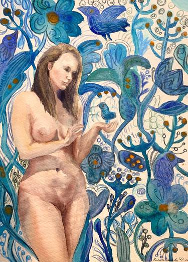 Print of Figurative Nude Paintings by Daria Kamishanova