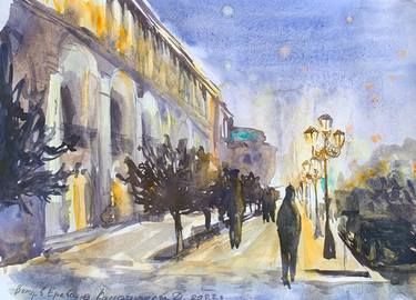 Print of Impressionism Cities Paintings by Daria Kamishanova