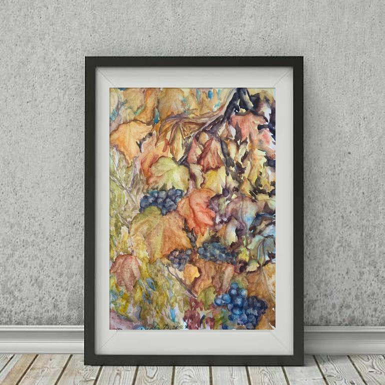 Original Illustration Floral Painting by Daria Kamishanova