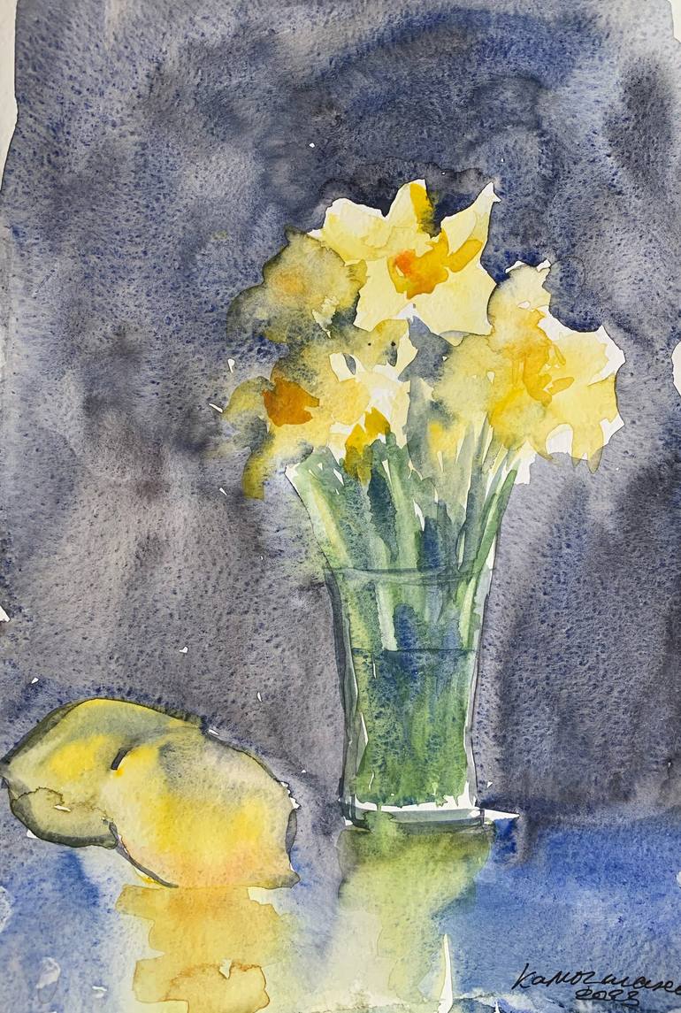 Print of Expressionism Floral Paintings by Daria Kamishanova