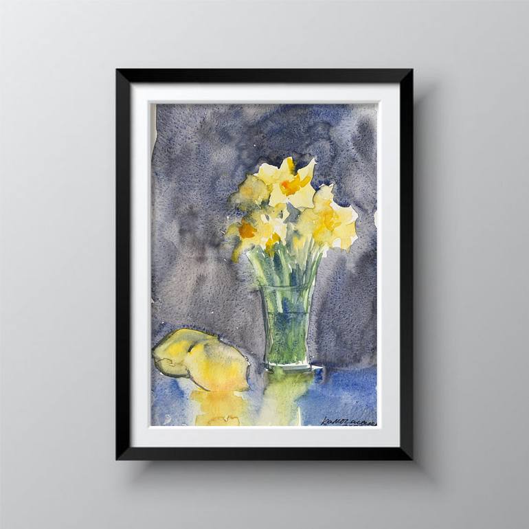 Original Expressionism Floral Painting by Daria Kamishanova