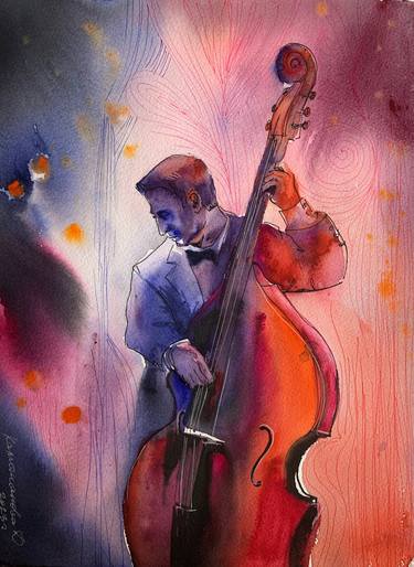 Print of Impressionism Music Paintings by Daria Kamishanova