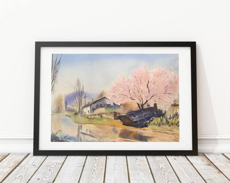 Original Impressionism Landscape Painting by Daria Kamishanova