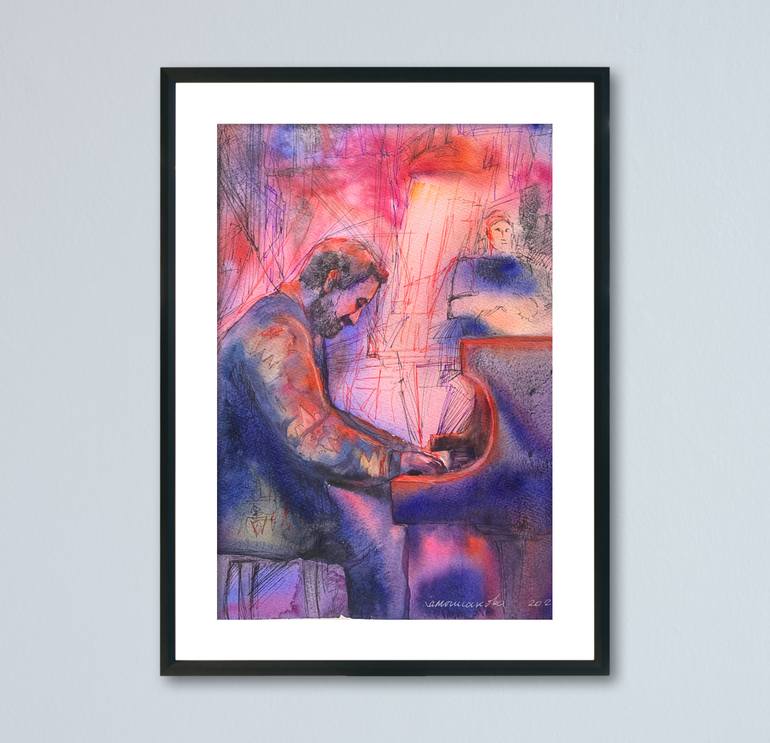 Original Impressionism Music Painting by Daria Kamishanova