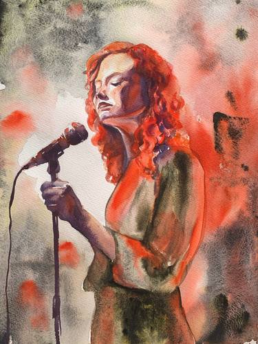 Jazz singer with red hair thumb