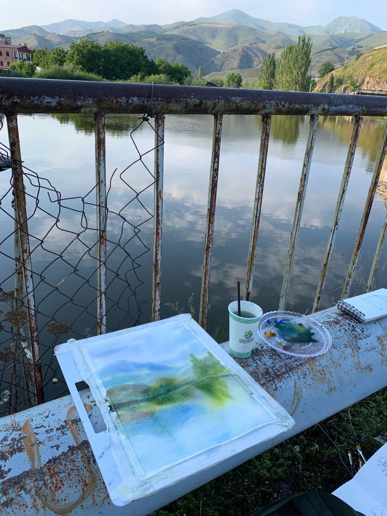 Original Impressionism Landscape Painting by Daria Kamishanova