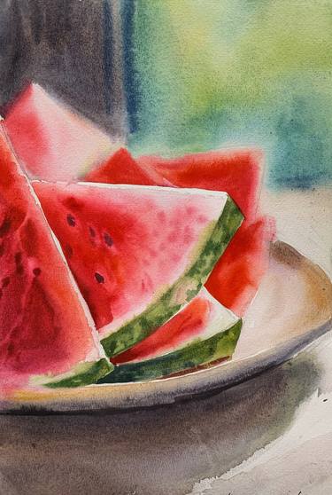 Watermelon on a plate thumb