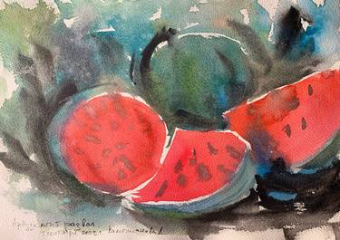 Watermelons in abstract technique thumb